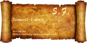Somosi Fanni névjegykártya
