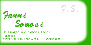 fanni somosi business card